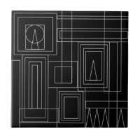 Portas copos de Azulejos monocromáticas Art Deco