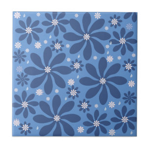 Portas copos de padrão floral azul - acesso à Na m