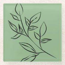 Portas copos de vidro verde