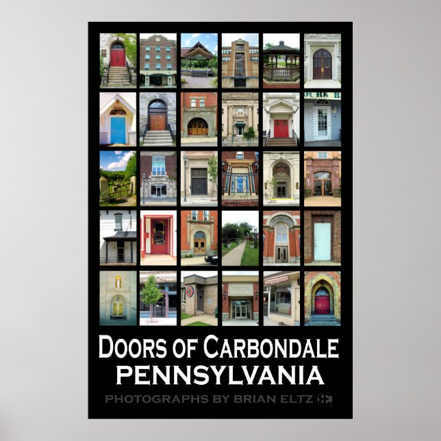 "Portas de Carbondale Pensilvânia" Poster (Frente)