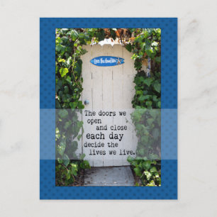 Portas nós cartão da fotografia do estar aberto