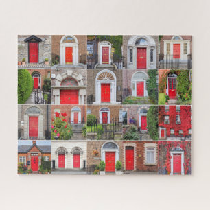 Portas vermelhas do Quebra-cabeça de Dublin Irela