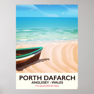 Porth Dafarch, Anglesey Welsh poster de praia