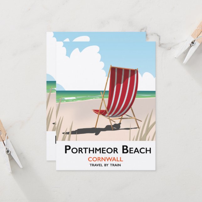 Porthmeor Beach poster de viagens (Frente/Verso In Situ)