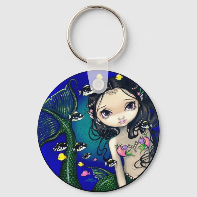 "Porthole Mermaid" Chaveiro (Frente)