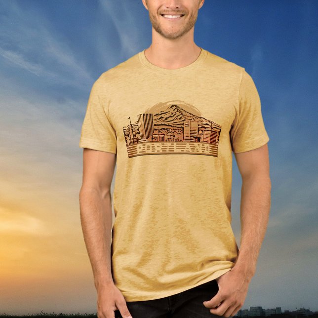 Portland Black Skyline Graphic T Shirt (Criador carregado)