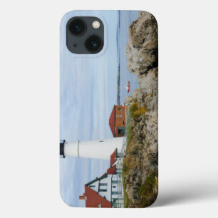 Portland Headlight lighthouse on rocky shore
