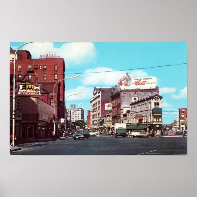 Portland, Maine Congress Square, Circa 1963 Poster (Frente)