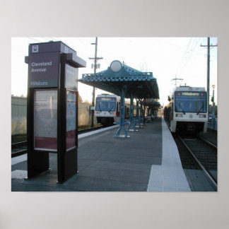 Portland Oregon MAX End of the Line Poster