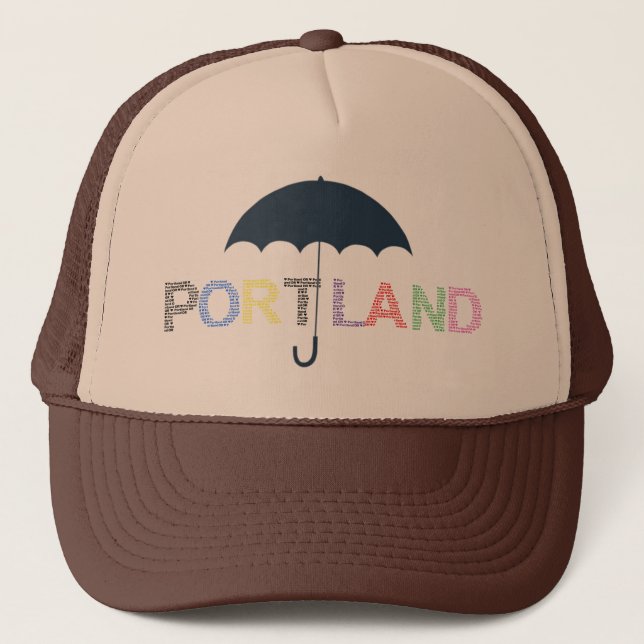 Portland Rain Climather Brown Tan Baseball Boné Ha (Frente)