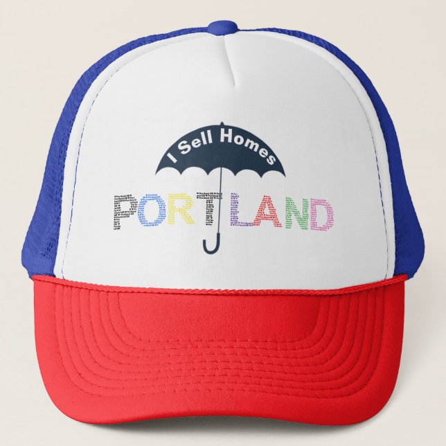 Portland Real Estate Homes Marinho Baseball Boné H (Frente)
