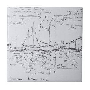 Porto de Concarneau  Sul da Bretanha, França