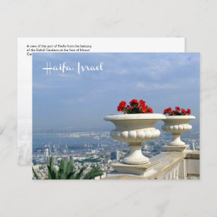 Porto de Haifa, Israel - cartão postal
