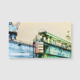 Porto de Hamburgo Alemanha Dock Pop Art - Cartão M