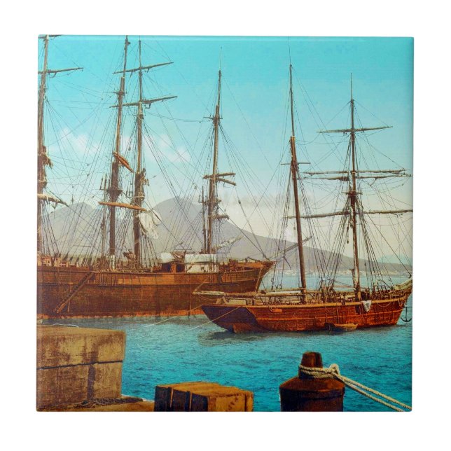 Porto de Nápoles Itália 1800 (Frente)