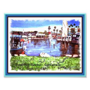 Porto do perto do oceano, foto de Califórnia