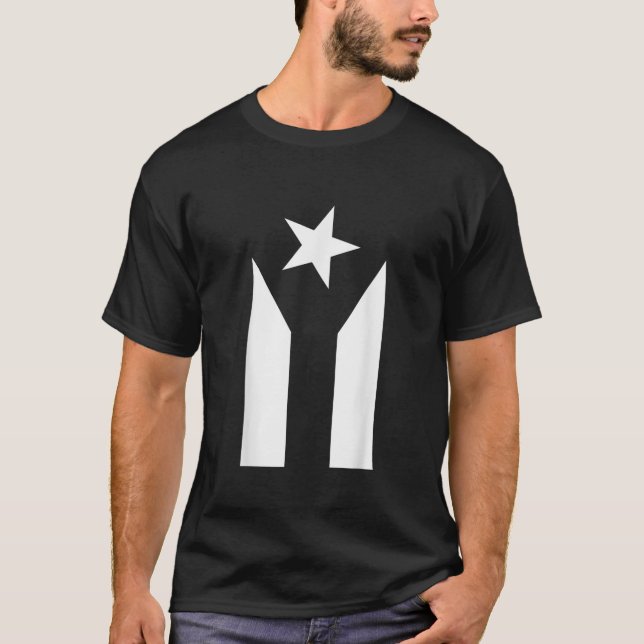 Porto Rico Black Flag Protesto Camisa (Frente)