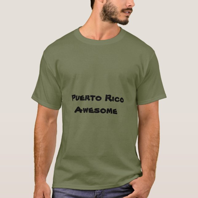 Porto Rico incrível citação camiseta masculina (Frente)