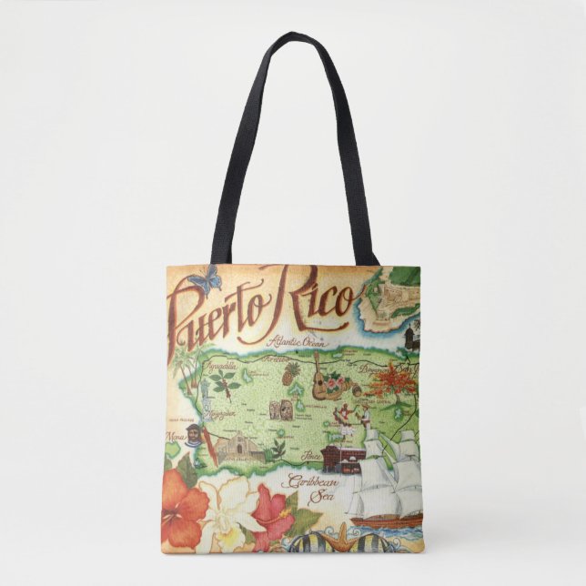 Porto Rico Shoulder Tote Bag (Frente)