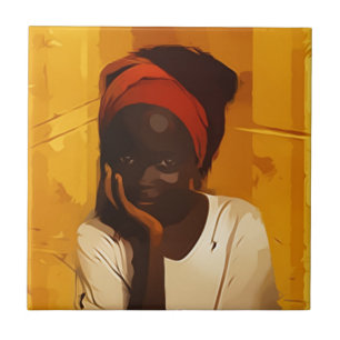 Portrait of young african girl