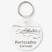 Portscatho Remadores de Gig chaveiro