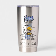 Portugal Azulejo Map Stainless Steel Travel Tumble