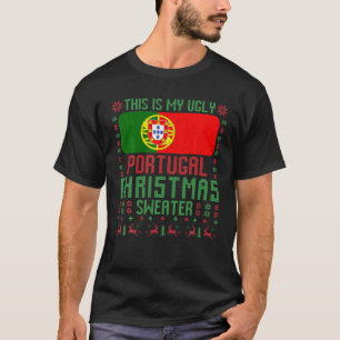 Portugal Bandeira De Suéter De Natal Feio Em Port