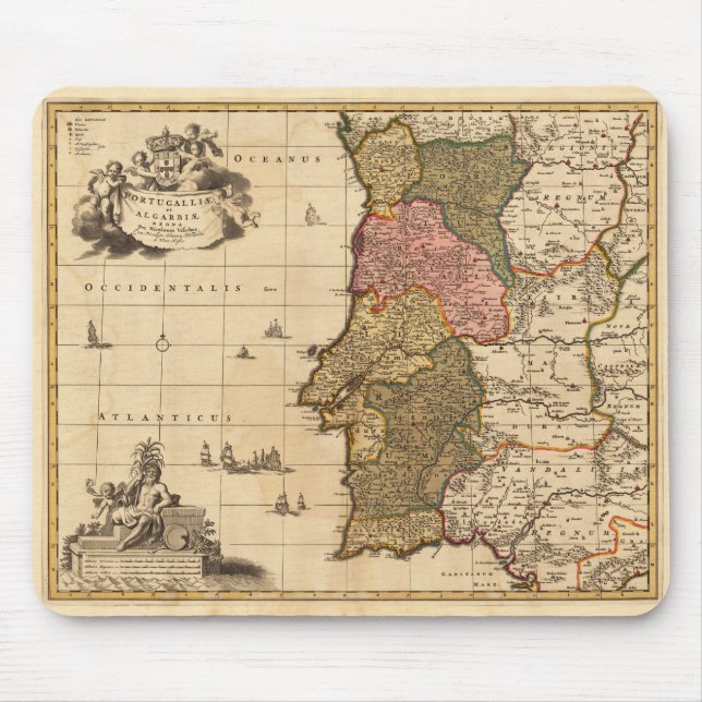 Portugal & mapa Mousepad de Algarv*e (Frente)