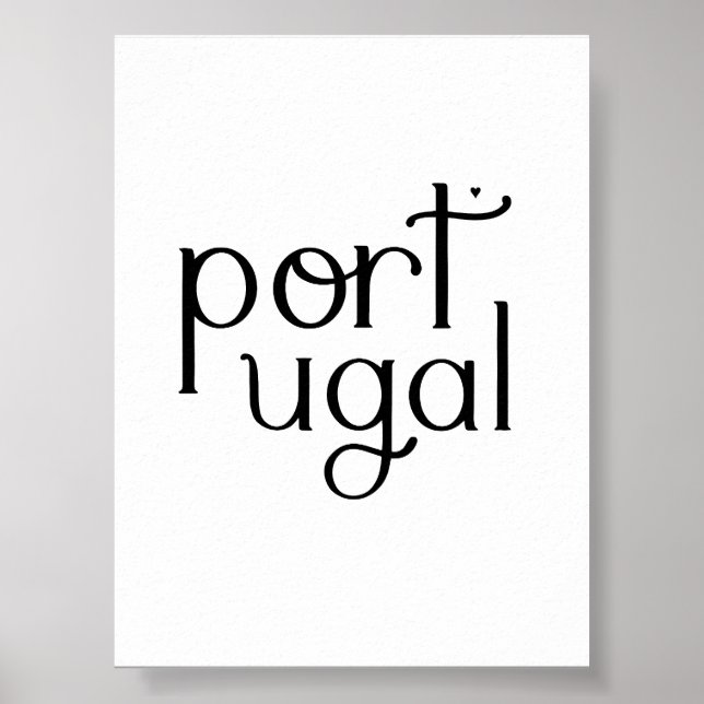 Portugal - minimalistic typography poster (Frente)