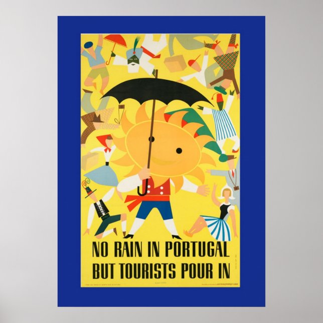 Portugal Raining People Poster (Frente)