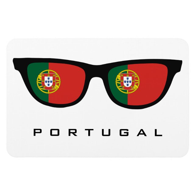 Portugal Sombra texto personalizado e ímã de cor (Horizontal)