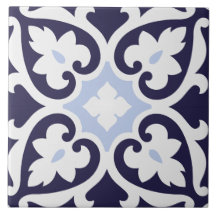 Português Azulejos Indigo azul e branco clássico