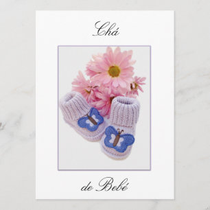 Português: Botinhas: Convite Chá de Bebe