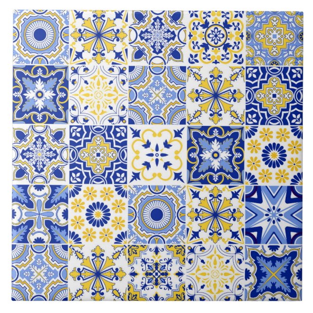 Portuguese Tiles Pattern Ceramic Tile  (Frente)