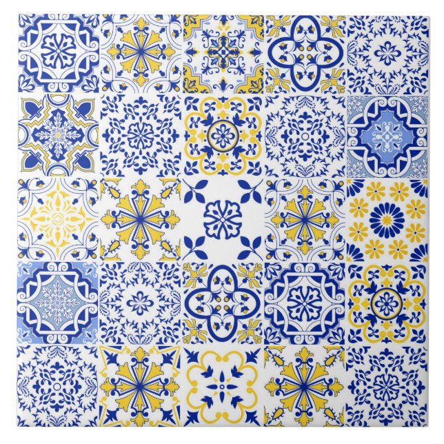 Portuguese Tiles Pattern Ceramic Tile  (Frente)