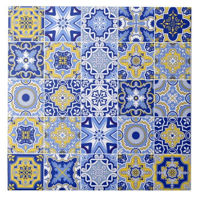 Portuguese Tiles Pattern Ceramic Tile  (Frente)