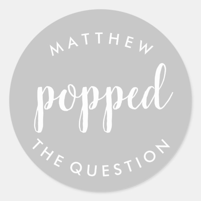 Pôs o adesivo de perguntas prateado (Frente)