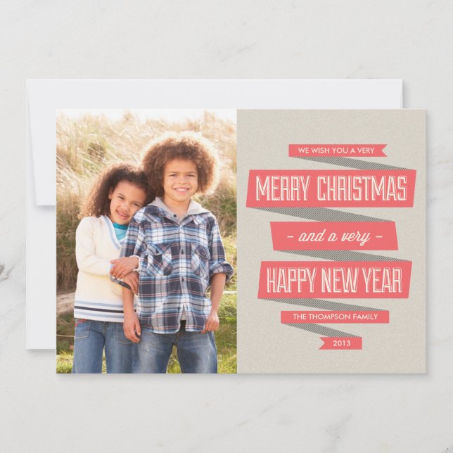 Posh Cartões com fotos Feriados da Faixa de Opções (Frente)