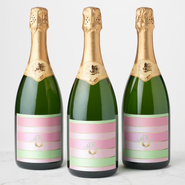 Posh Pastel Pink and Mint Green  (Garrafas)