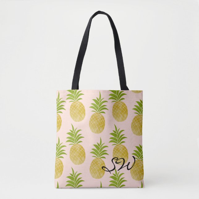 Posh Pineapple Monogramas Bolsa (Frente)