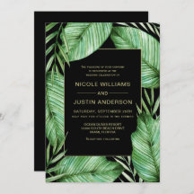 Posh Tropical Vibe Wedding Convite