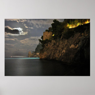 Positano na noite - relíquia II - impressão da