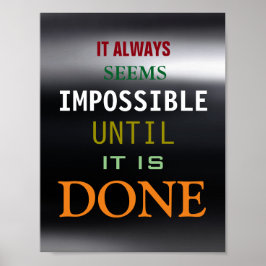 Possibilidade Motivacional Cotação Cinza Poster