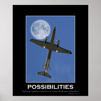 POSSIBILIDADES Poster de Foto de Avião Motivaciona