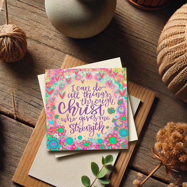 Posso fazer tudo Bonito Inspiração Floral Pastel (Criador carregado)