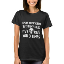 Posso Parecer Calma Camiseta Feminina Divertida Sa