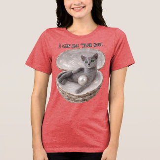 Posso Ver a Sua Alma Design Divertido de Gato Azul