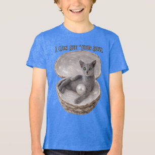 Posso Ver a Sua Alma Design Divertido de Gato Russ