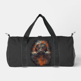Post Apocalyptic Gas Mask Toxic Grunge Duffel Bag