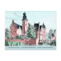 1729 A. de Haen Dutch Kasteel WESTERVELT Cartão po